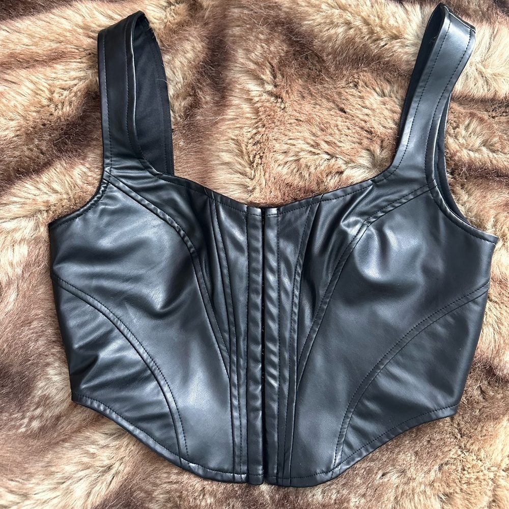 Leather corset